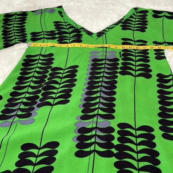 EUC Manuhealii Malie By The Sea Dress Pakalana Green and Black S - Picture 4 of 8